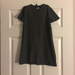 Faux suade t-shirt style dress